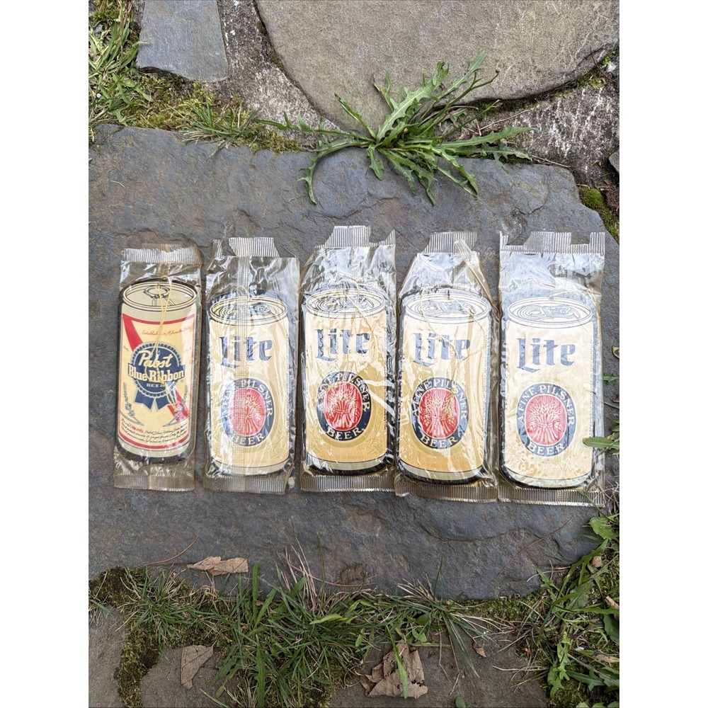 Vintage 1980s Suds Scents Beer Can Car Air Fresheners Factory sealed Lot Of 5